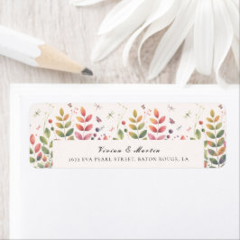 Herbstgarten mit Libellen-Hochzeitsadresse