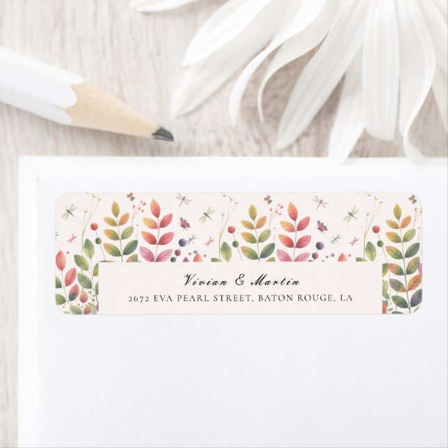 Herbstgarten mit Libellen-Hochzeitsadresse (Insitu)