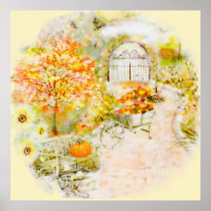 Herbstgarten Poster