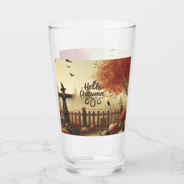 Herbstgarten und Schaukel Glas (Vorderseite)