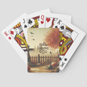 Herbstgarten und Schaukel Spielkarten