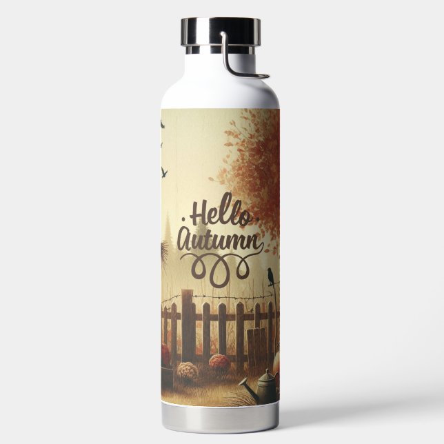 Herbstgarten und Schaukel Trinkflasche (links)