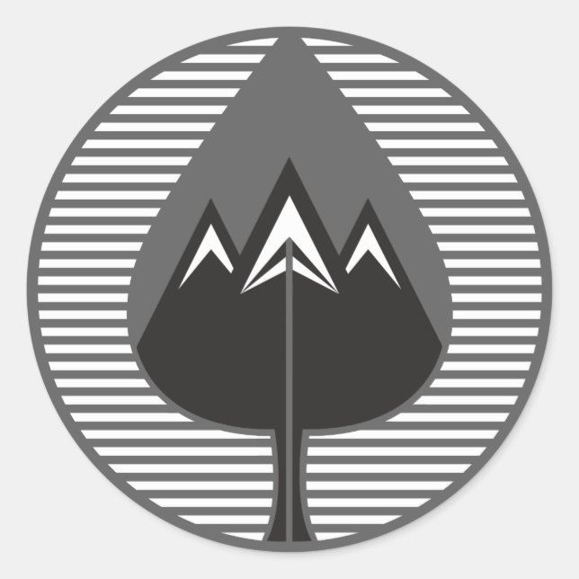 Herbstgebirge Runder Aufkleber (Vorderseite)