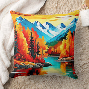 Herbstgebirgslandschaft Kissen