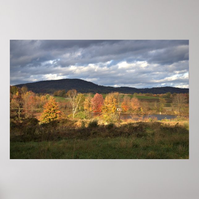 Herbstgebirgslandschaft Poster (Vorne)