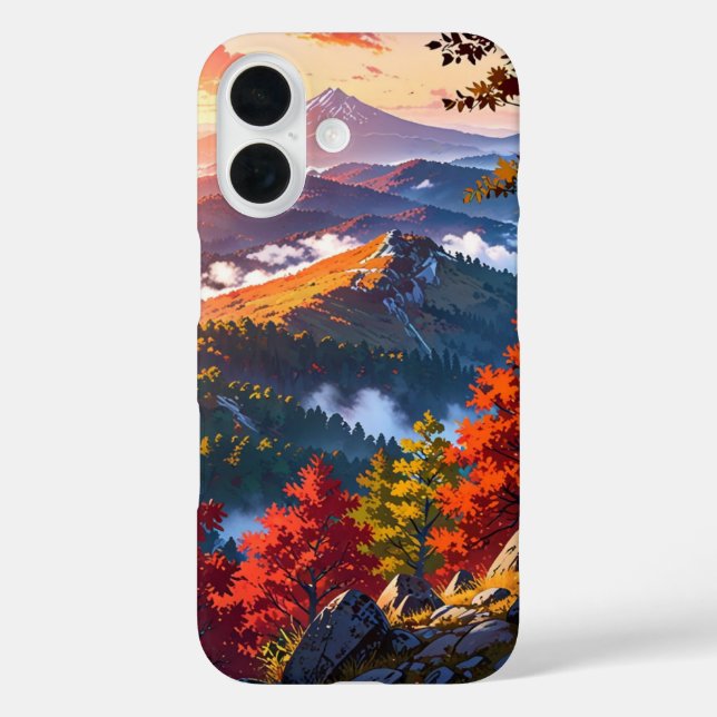 Herbstgebirgstraum iPhone 16 Hülle (Rückseite)