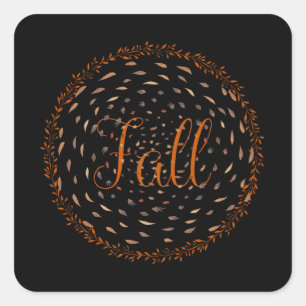 Herbstgebrannter orangefarbener Aufkleber