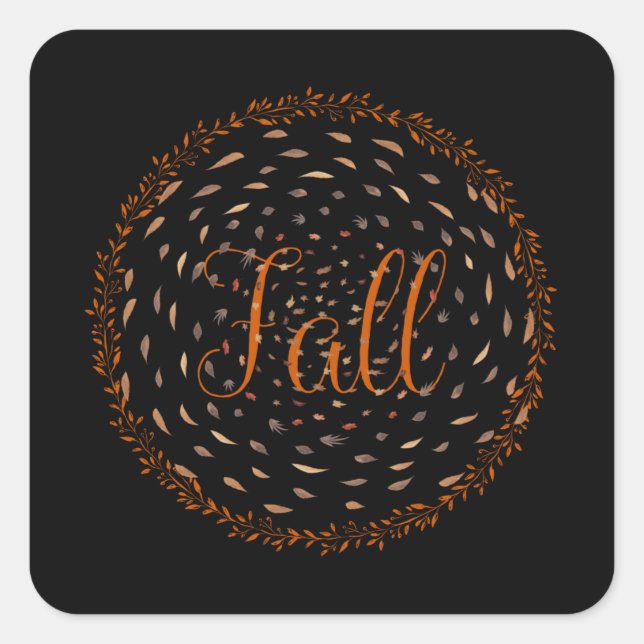 Herbstgebrannter orangefarbener Aufkleber (Vorderseite)