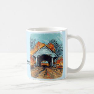 Herbstgedeckte Brücke Kaffeetasse