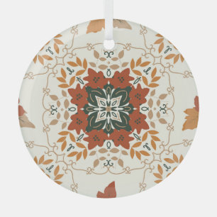 Herbstgeflüster: Florale geometrische Mischung Ornament Aus Glas