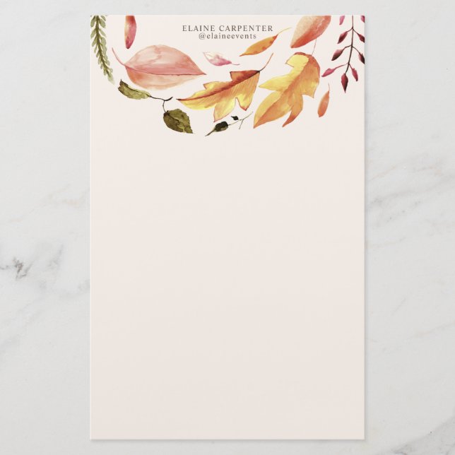 Herbstgefühl Briefpapier (Vorderseite)