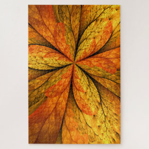 Herbstgefühl, moderne abstrakte fraktale Blume