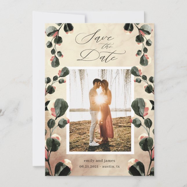 Herbstgefühl Oktobertöne Foto Save the Date Karte (Vorderseite)