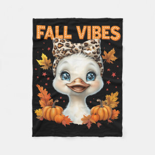 Herbstgefühle Gans Leopard Bogen Kokette Herbst Kü Fleecedecke