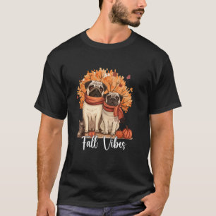 Herbstgefühle Herbstblätter Kürbis und Hundeliebha T-Shirt
