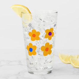 Herbstgelbe Blumen Glas