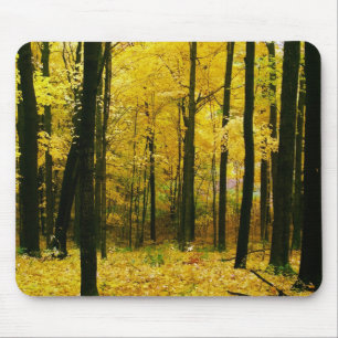 Herbstgelbwald Mousepad