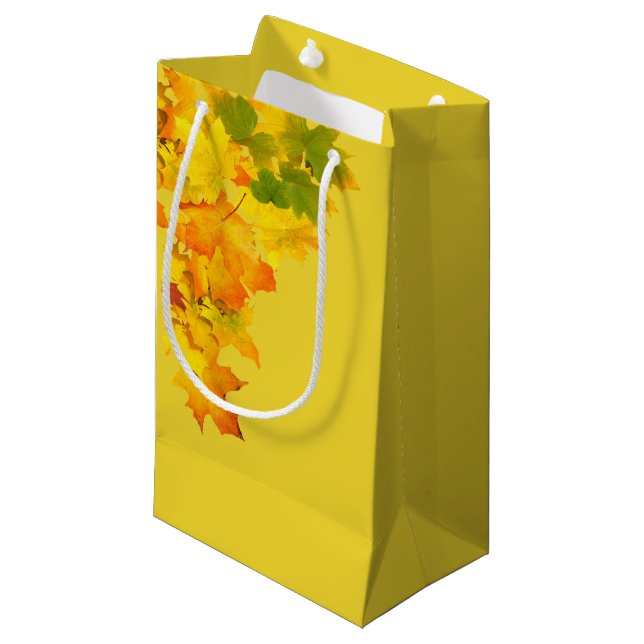 Herbstgeschenktaschen Kleine Geschenktüte (Vorderseite Schrägansicht)