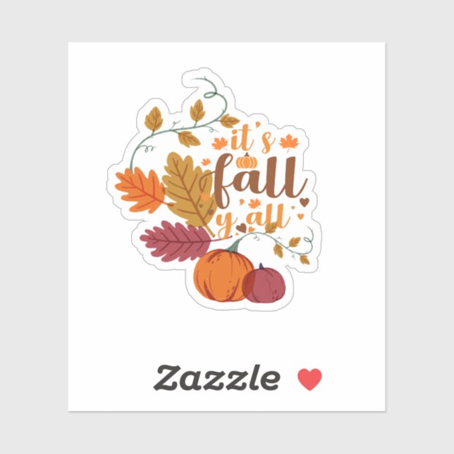 Herbstgestaltung Aufkleber (Blatt)