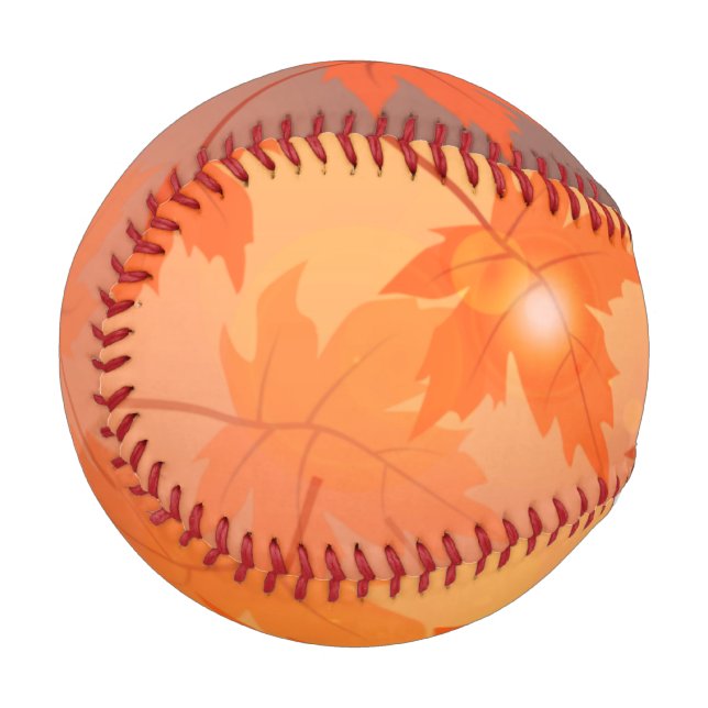 Herbstgestaltung mit Ahorn-Blätter und Bukett-Effe Baseball (Vorderseite Links)