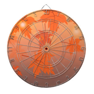 Herbstgestaltung mit Ahorn-Blätter und Bukett-Effe Dartscheibe