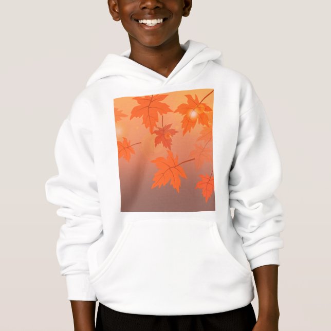 Herbstgestaltung mit Ahorn-Blätter und Bukett-Effe Hoodie (Vorderseite)