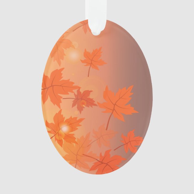 Herbstgestaltung mit Ahorn-Blätter und Bukett-Effe Ornament (Vorderseite)