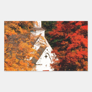 Herbstgipfelfarbe Vermont Rechteckiger Aufkleber
