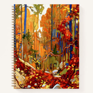 Herbstgirlande, Farbige Malerei, Notizbuch