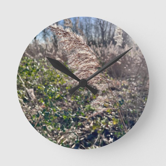 Herbstglück.. Runde Wanduhr (Vorderseite)