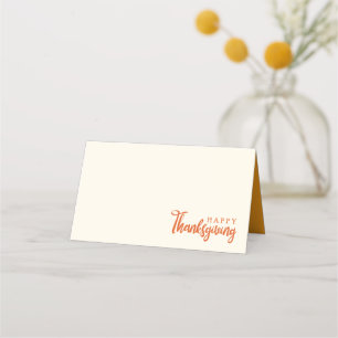 Herbstglücklich Thanksgiving Gruß Platzkarte