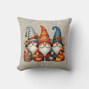 Herbstgnomen Throw Kissen