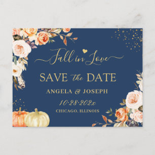 Herbstgoldblütenhochzeit - Abend speichern Postkarte