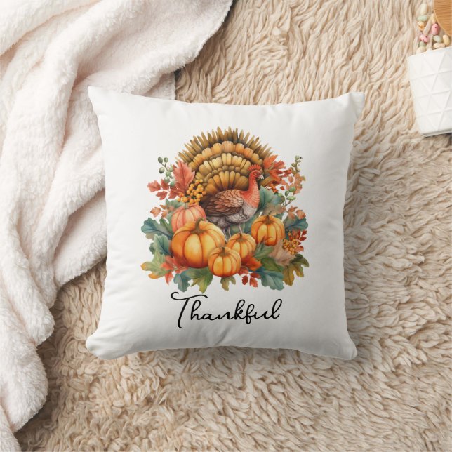 Herbstgome mit Pumpkins Niedlich Herbst Erntedank Kissen (Decke)