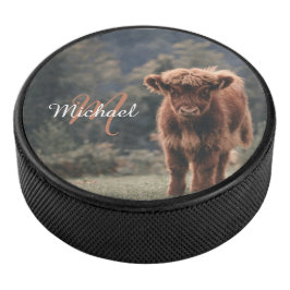 Herbstgras-Monogramm für Höllenkälber Eishockey Puck
