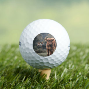 Herbstgras-Monogramm für Höllenkälber Golfball