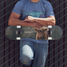 Herbstgras-Monogramm für Höllenkälber Skateboard