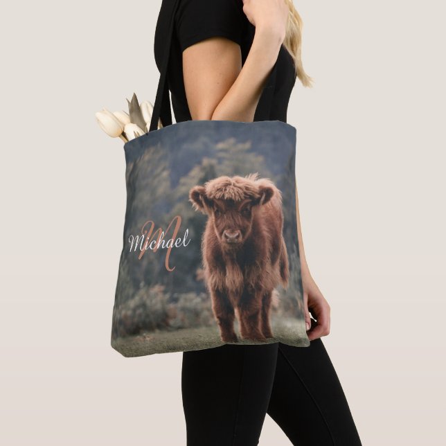 Herbstgras-Monogramm für Höllenkälber Tasche (Von Nahem)