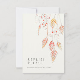 Herbstgrasbeeren Hochzeitsantwort UAWG RSVP Karte