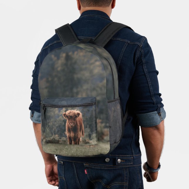 Herbstgrasfeld für Rinder Bedruckter Rucksack (Insitu (Modell))
