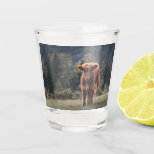Herbstgrasfeld für Rinder Schnapsglas