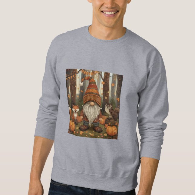 Herbstgrundel mit Fox und Owl - Gemütlicher Fall K Sweatshirt (Vorderseite)
