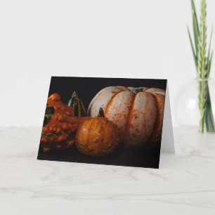 Herbstgürtel und Kürbisreise Feiertagskarte