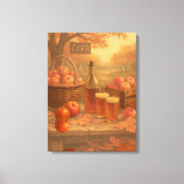 Herbstguss - Rustikale Apfelwein-Verkostung Leinwanddruck