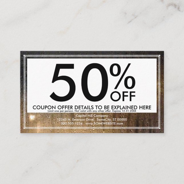 Herbstgutschein Rabattkarte (Vorderseite)