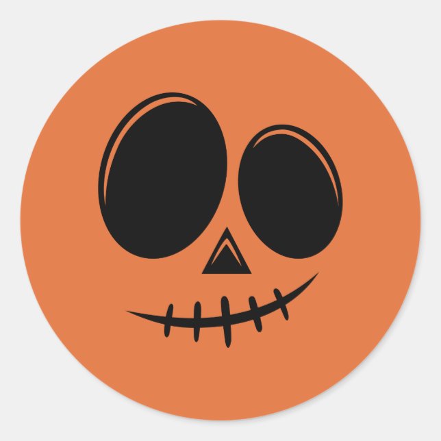 HerbstHalloween Kürbis Klassischer Rundsticker Runder Aufkleber (Vorderseite)