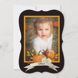 HerbstHalloween- oder Erntedank-Pumpkin-Frame-Kart Feiertagskarte