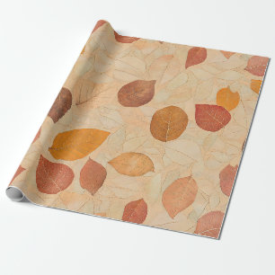 Herbsthauch - Herbstlaub in warmen Erdtönen 2 Geschenkpapier