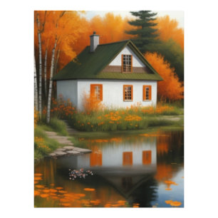 Herbsthaus Fotodruck