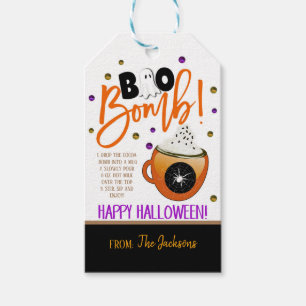 Herbstheißes Cocoa-Bombengeschenk Geschenkanhänger